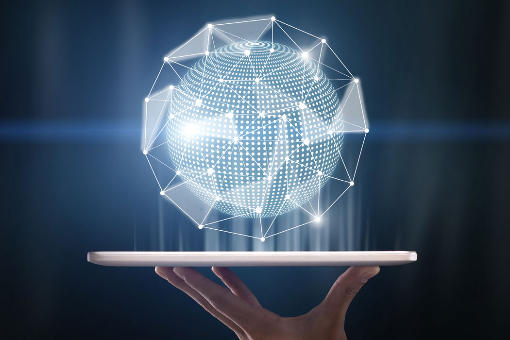 Abstract tech image to represent TMS technology
