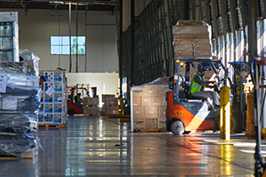 Retail consolidation on freight dock