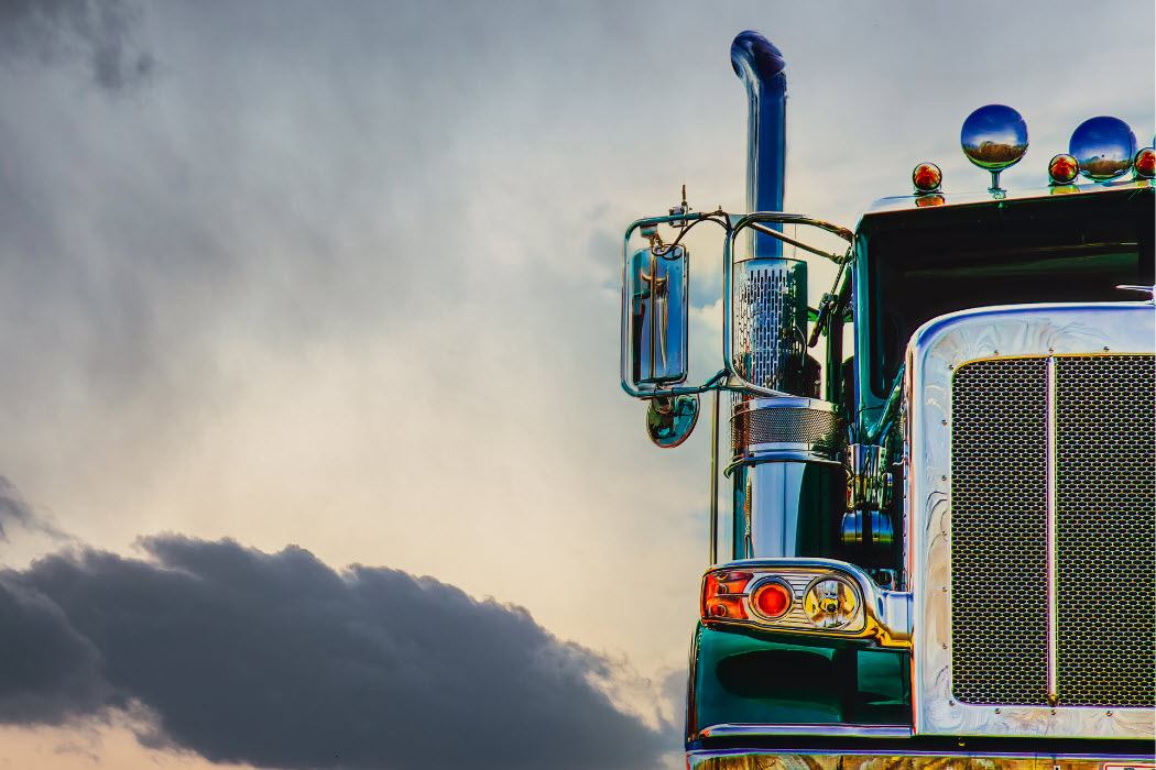 Front view of semi depicting the importance of freight budgeting